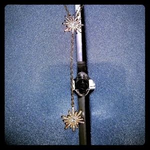 Vince Camuto Starburst Y Necklace Gold Tone